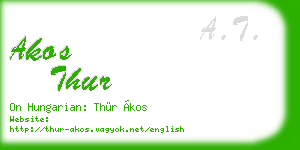 akos thur business card
